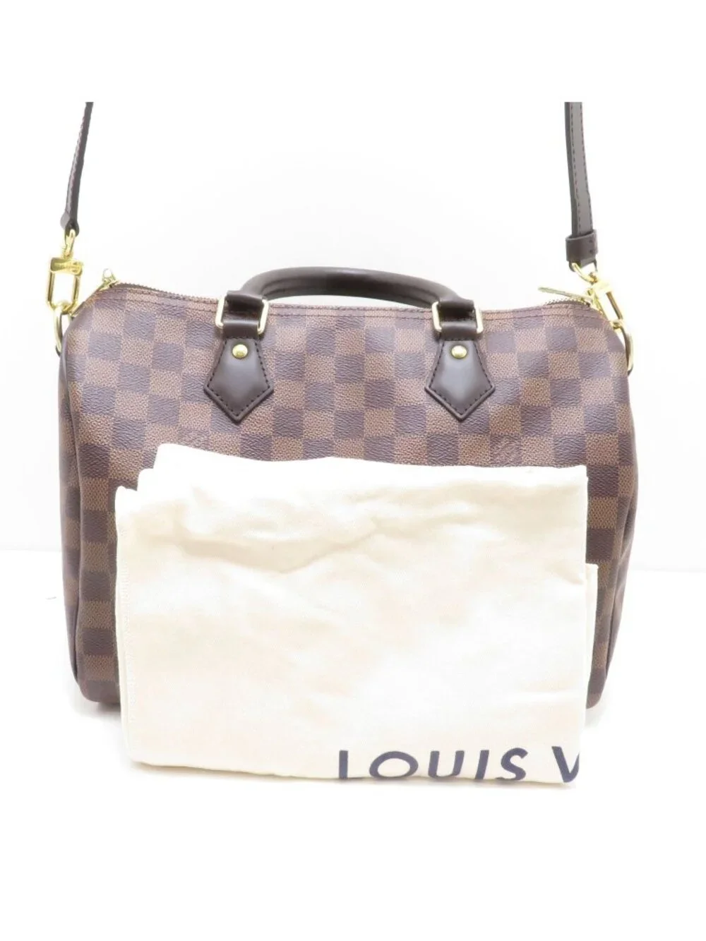 Louis Vuitton Speedy Bandouliere 30 Damier Handbag Canvas